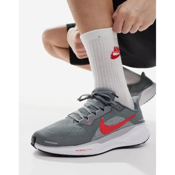Nike Air Zoom Pegasus 41 Running Training Gym Shoes Grey Red - Picture 14 of 14